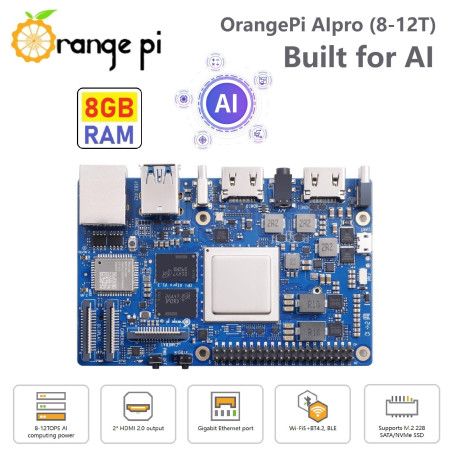 OrangePi AIpro (8T) - 8GB RAM AI Computing Power 8TOPS